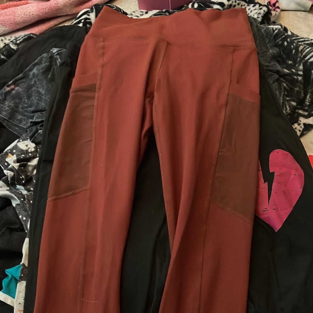 Fabletics leggings burnt orange color.